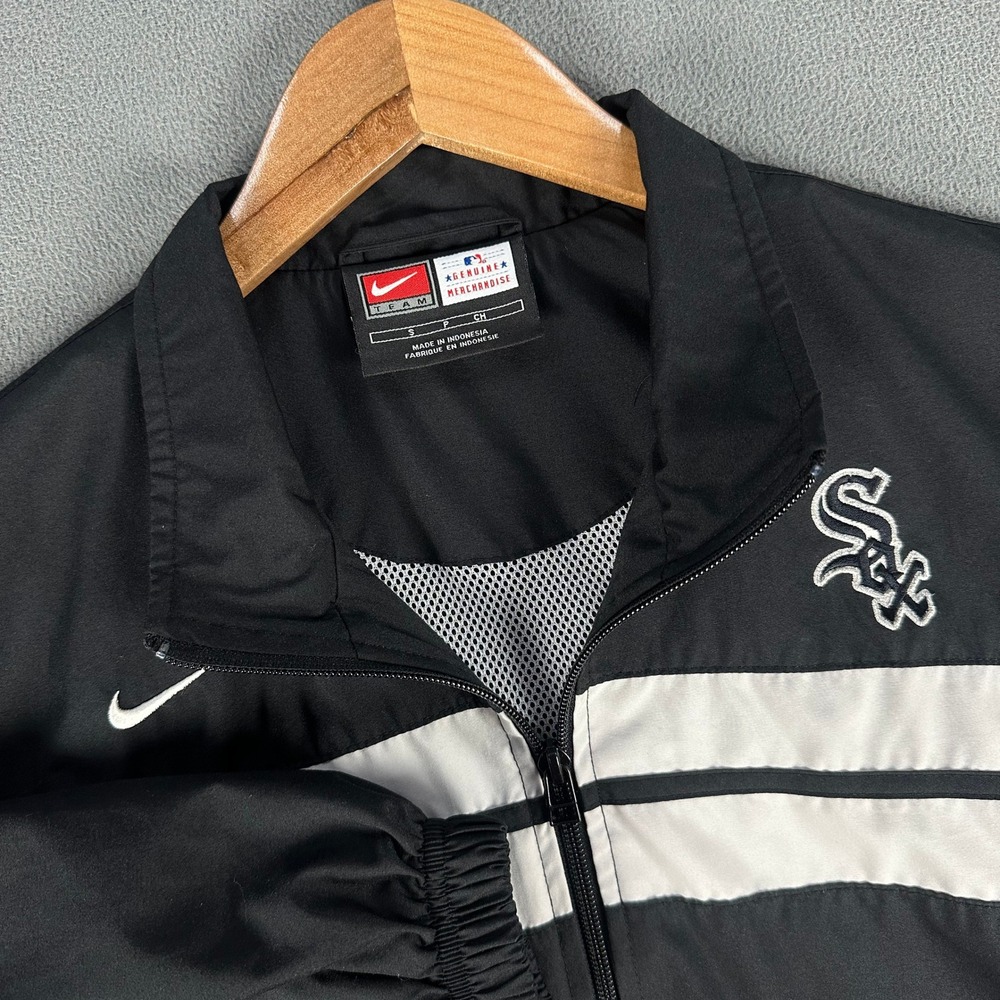 Chicago White Sox Nike Jacket Mens Small Black Team Windbreaker MLB Coach